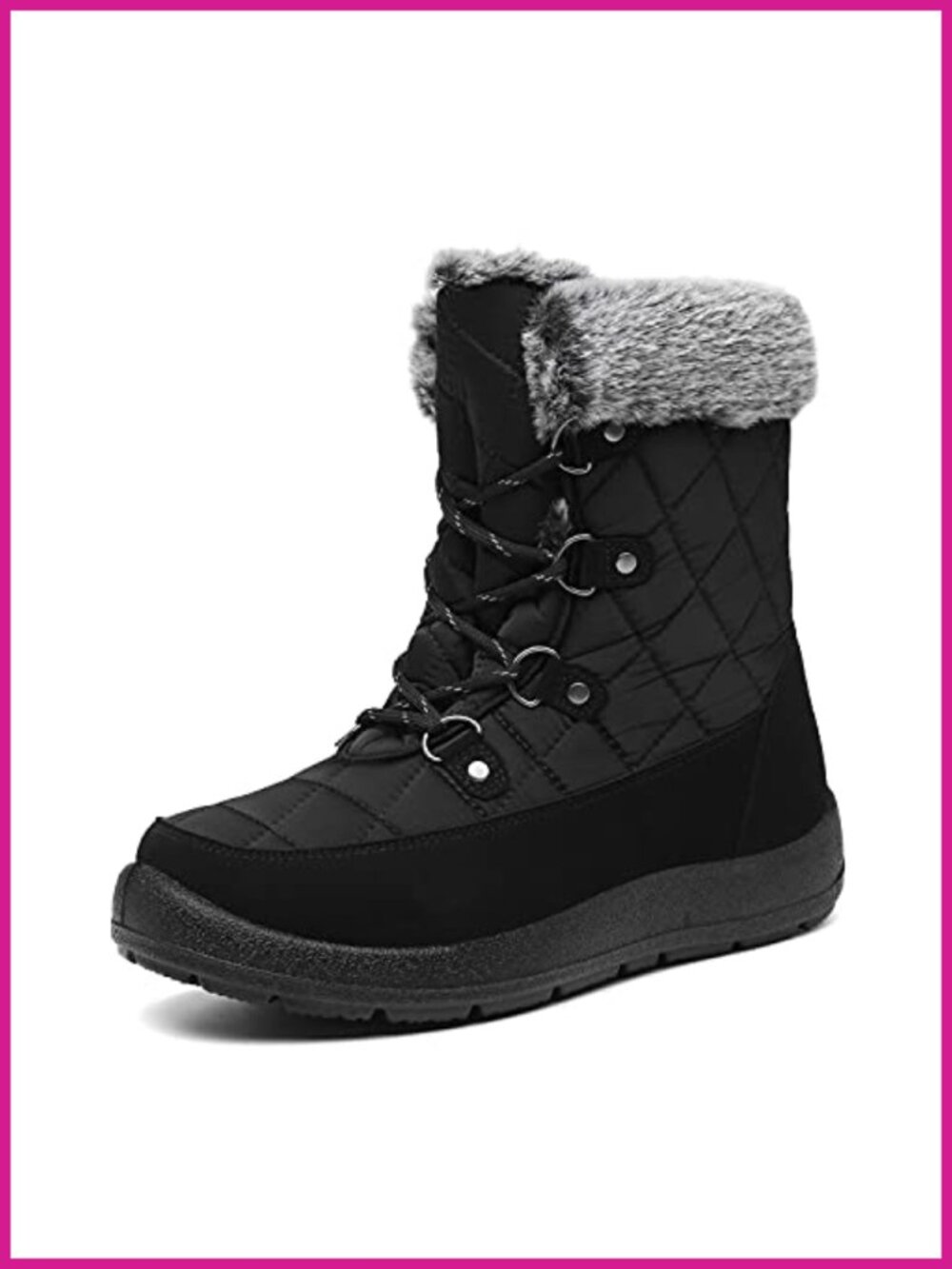 Waterproof Snow Boots Warm Insulation Fur Lined Non Slip Winter Boot